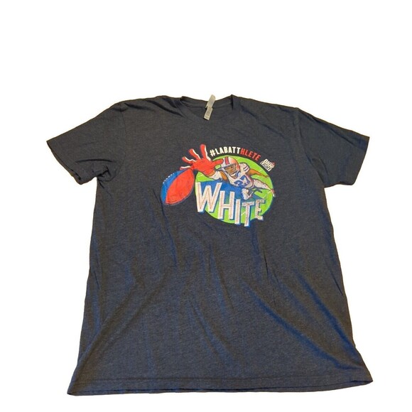 Labatthlete T Shirt Mens XL Blue 27 Tre'Davious White Buffalo Bills Labatt Light - Picture 1 of 7
